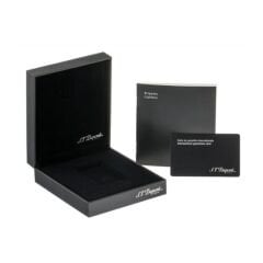 16601 St Dupont Ligne 2 Diamond Head Pattern Yellow Gold and Black Matte Laquer Çakmak 16601