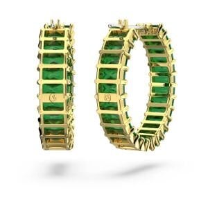 5658651 Swarovski Küpe Matrix:Pe Hoop Baguette Earrings Green Gre/Gos 5658651