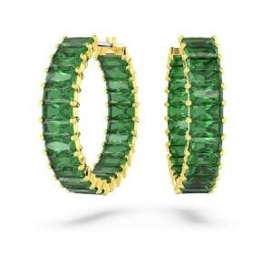 5658651 Swarovski Küpe Matrix:Pe Hoop Baguette Earrings Green Gre/Gos 5658651