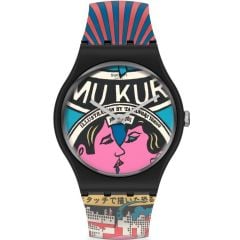 SUOZ334 Swatch The City and Design, The Wonders of Life Unisex Kol Saati