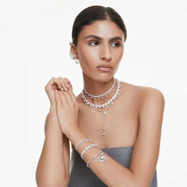 5720855 Swarovski Kolye Ss25 Capsule:Necklace Prl T Cry/Rhs 5720855