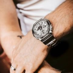 GM-2110D-7ADR Casio G-Shock G-Steel Erkek Kol Saati GM-2110D-7ADR
