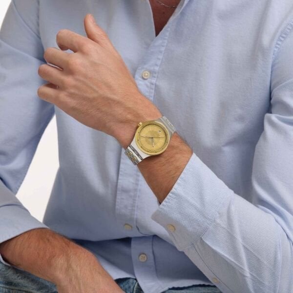 YIS437G Swatch Goldcloak Mechanism Erkek Kol Saati