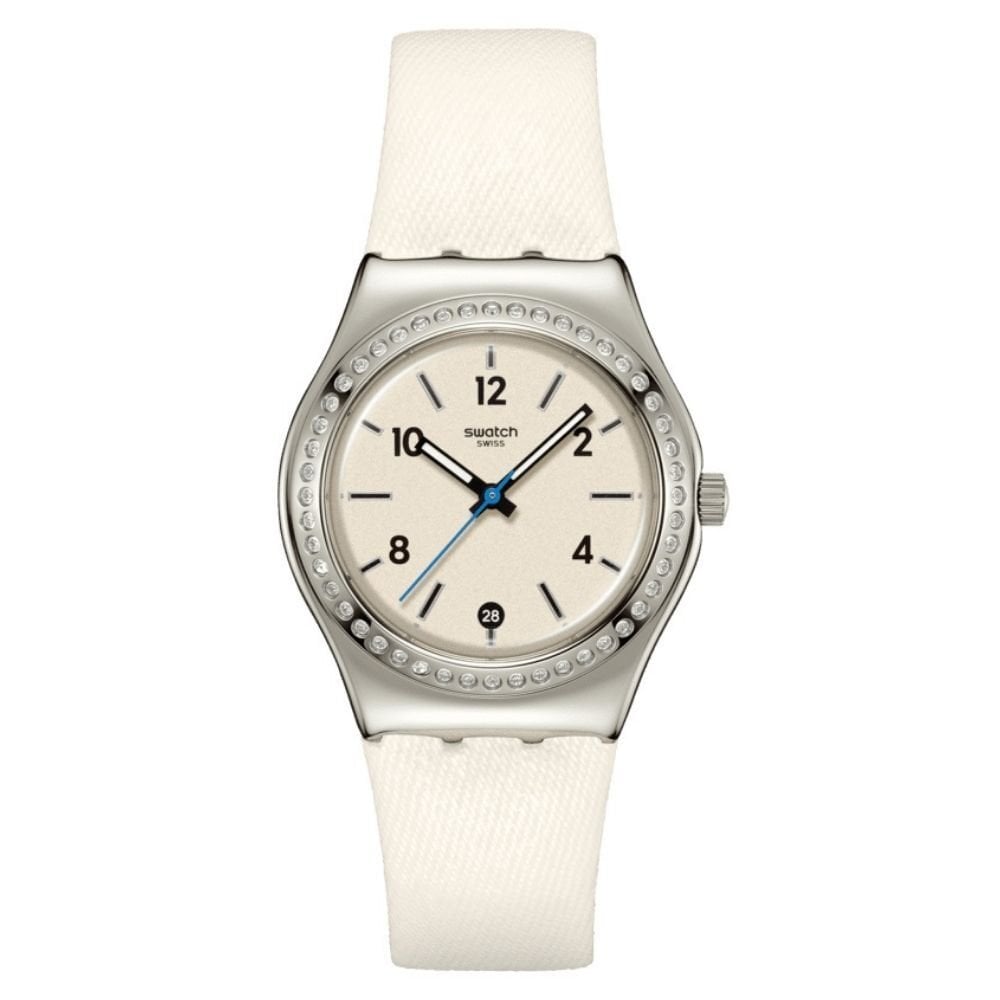 YLS471 Swatch Glacial Petals Bayan Kol Saati