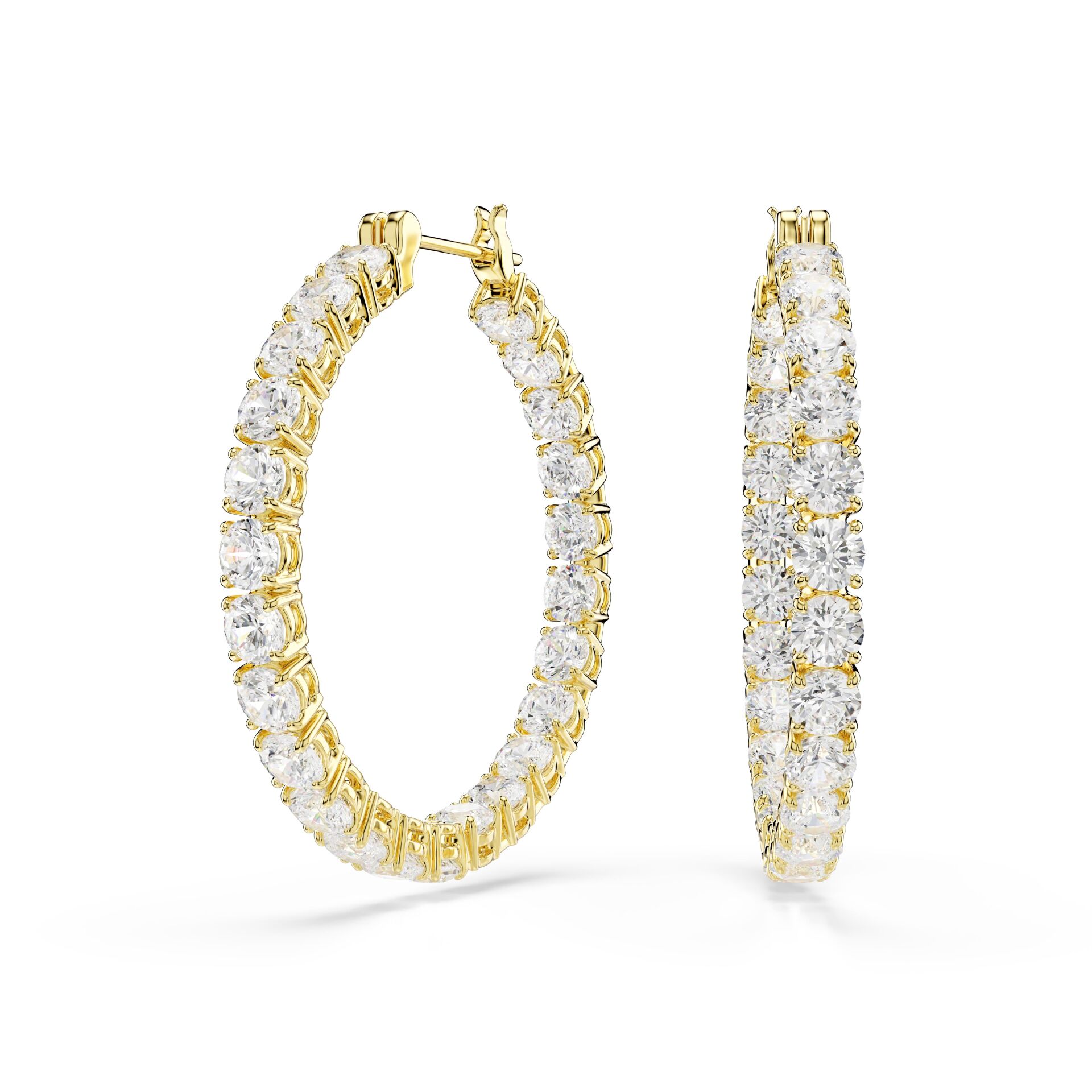 5750620 Swarovski Küpe Matrıx:Pe Hoop Whıte/Gos