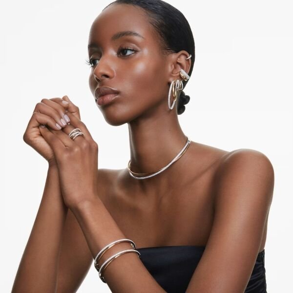 5714164 Swarovski Yüzük Re Hyperbola:Rıng 3 Band Whıte/Mıx 58 5714164