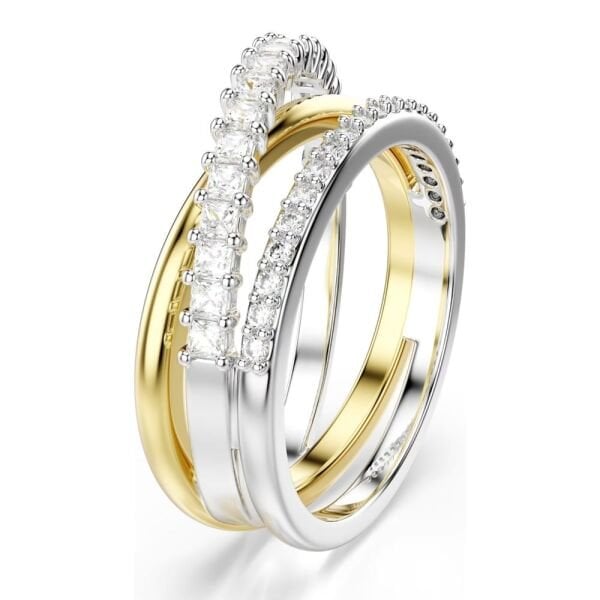 5714161 Swarovski Yüzük Re Hyperbola:Rıng 3 Band Whıte/Mıx 52 5714161