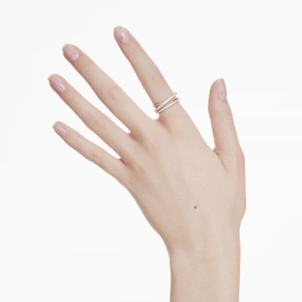 5714161 Swarovski Yüzük Re Hyperbola:Rıng 3 Band Whıte/Mıx 52 5714161