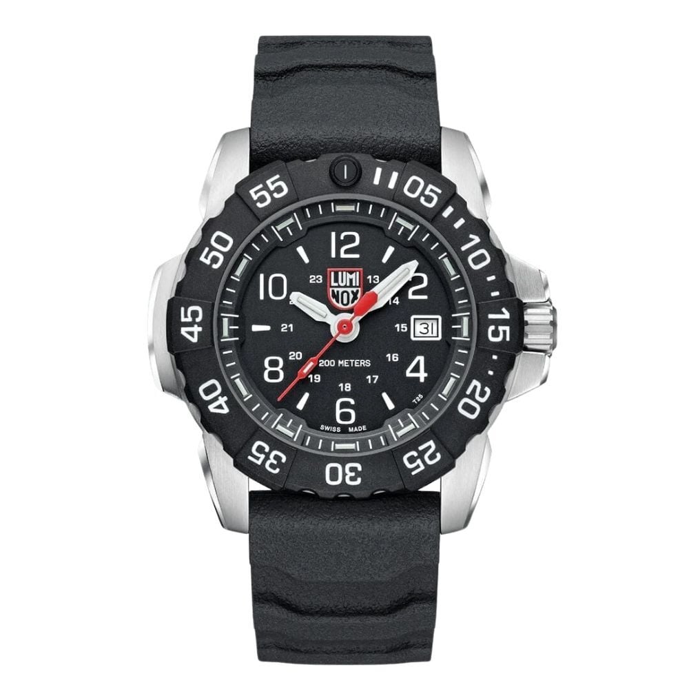 LUMINOX XS.3251.CB NAVY SEAL RUBBER - STEEL - CARBONOX™ (RSC) - (İsviçre Üretimi Ronda 715 Mekanizmalı) Erkek Kol Saati