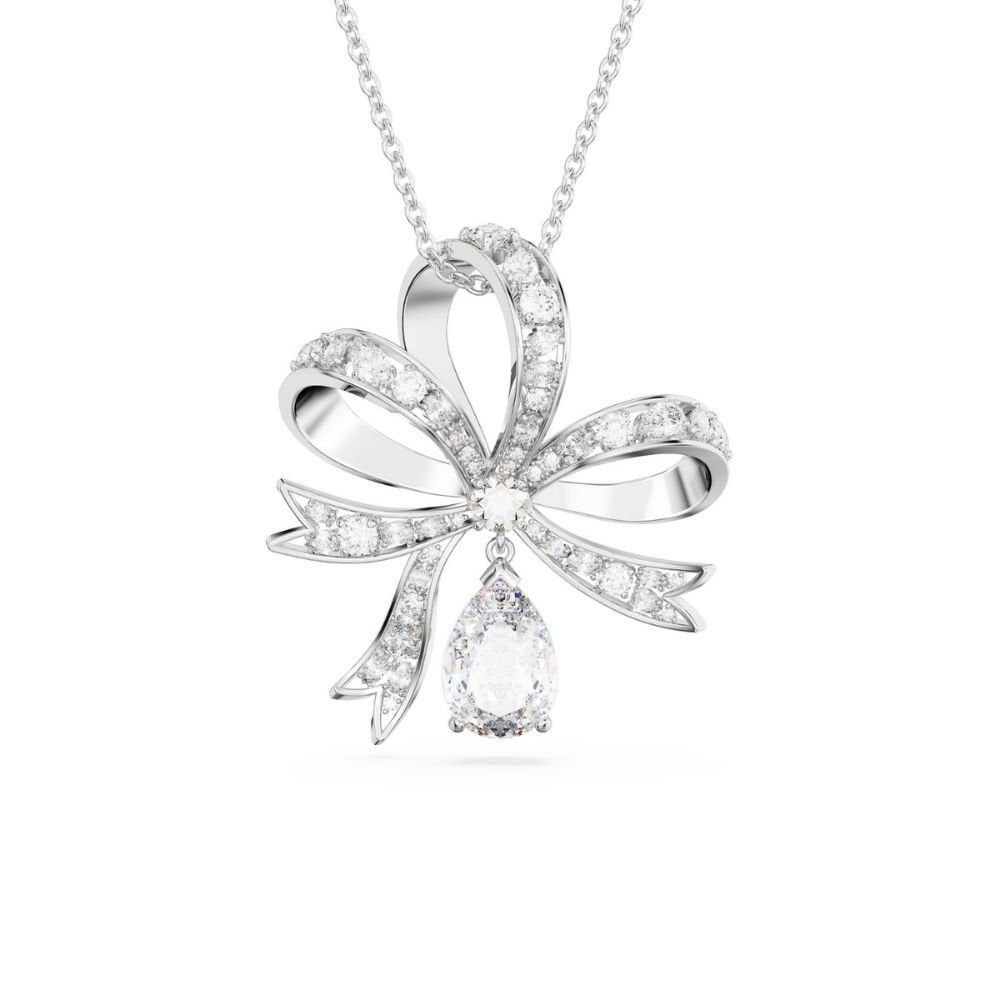 5647561 Swarovski Kolye Volta:Pend L Bow Whi/Rhs 5647561