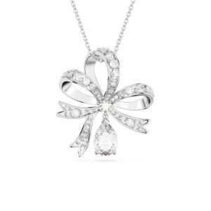 5647561 Swarovski Kolye Volta:Pend L Bow Whi/Rhs 5647561