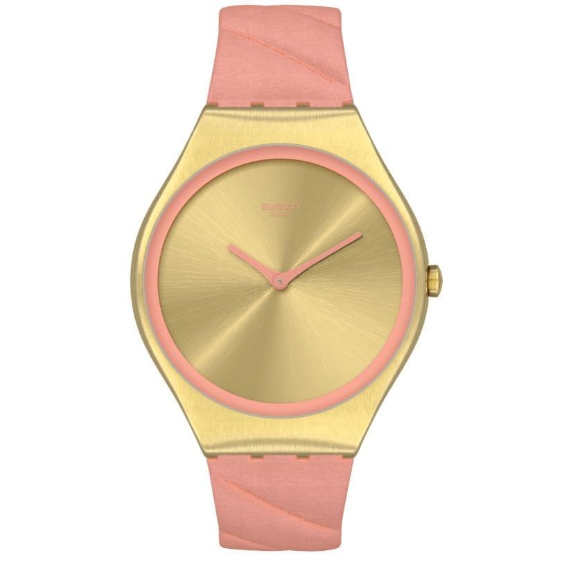 SYXG114 Swatch Skin Irony Blush Quilted Kadın Kol Saati