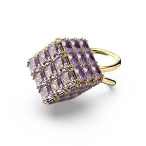 5629238 Swarovski Yüzük Curiosa : Coctail Ring Square Purple Gold Tone Plated 55 5629238