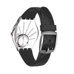 SYXS136 Swatch Skin Irony Black Quilted Kadın Kol Saati