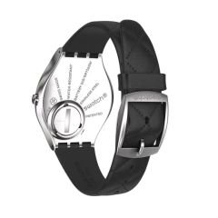 SYXS136 Swatch Skin Irony Black Quilted Kadın Kol Saati