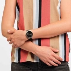 SYXS136 Swatch Skin Irony Black Quilted Kadın Kol Saati