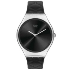 SYXS136 Swatch Skin Irony Black Quilted Kadın Kol Saati