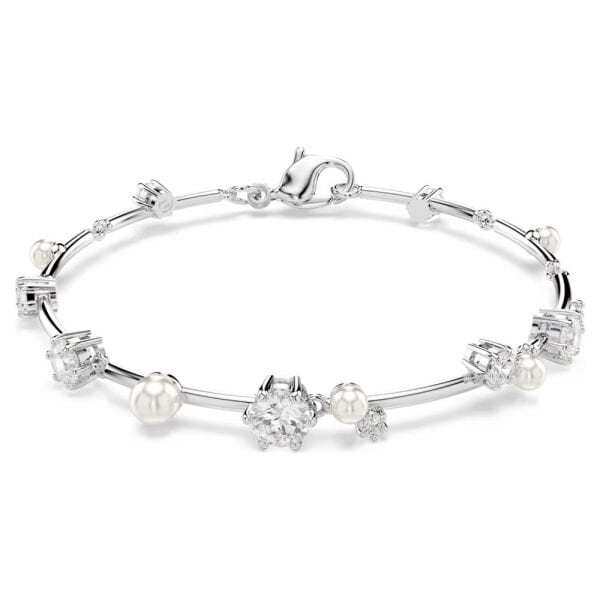 5707511 Swarovski Bilezik Constella:Bracelet Pearl Whı/Rhs M 5707511