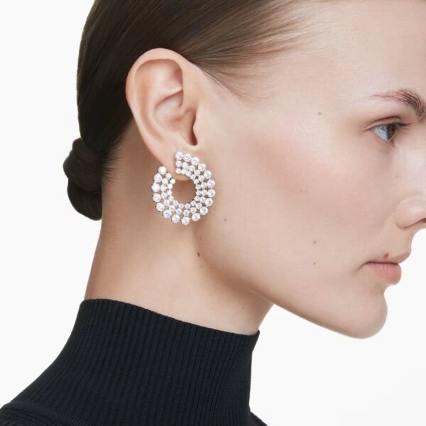 5705834 Swarovski Küpe Matrıx:Pe Round Whıte/Rhs 5705834