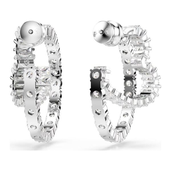 5705748 Swarovski Küpe Matrıx:Pe Heart Hoop Whıte/Rhs 5705748