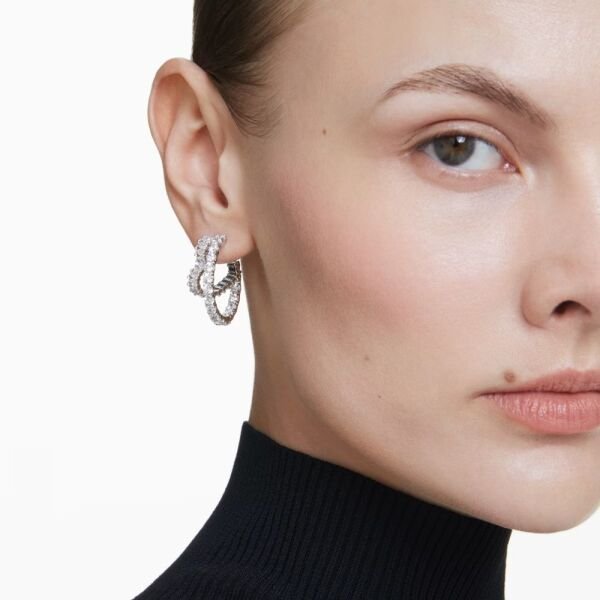 5705748 Swarovski Küpe Matrıx:Pe Heart Hoop Whıte/Rhs 5705748