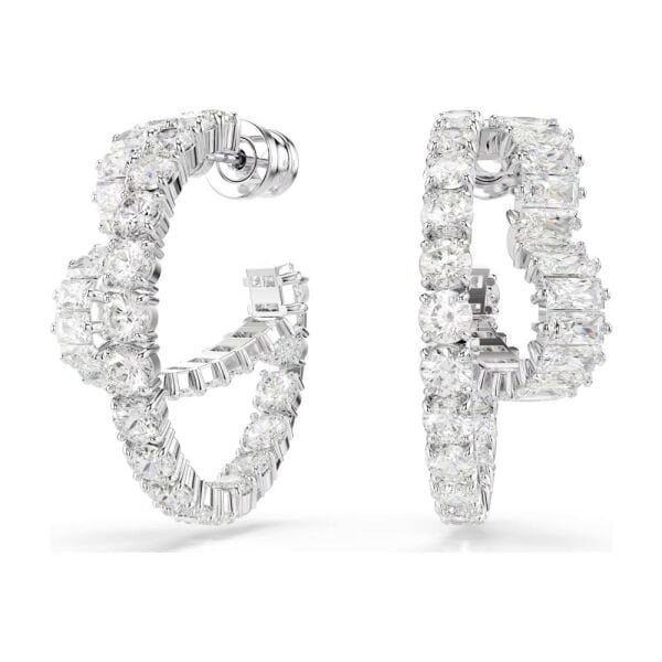 5705748 Swarovski Küpe Matrıx:Pe Heart Hoop Whıte/Rhs 5705748
