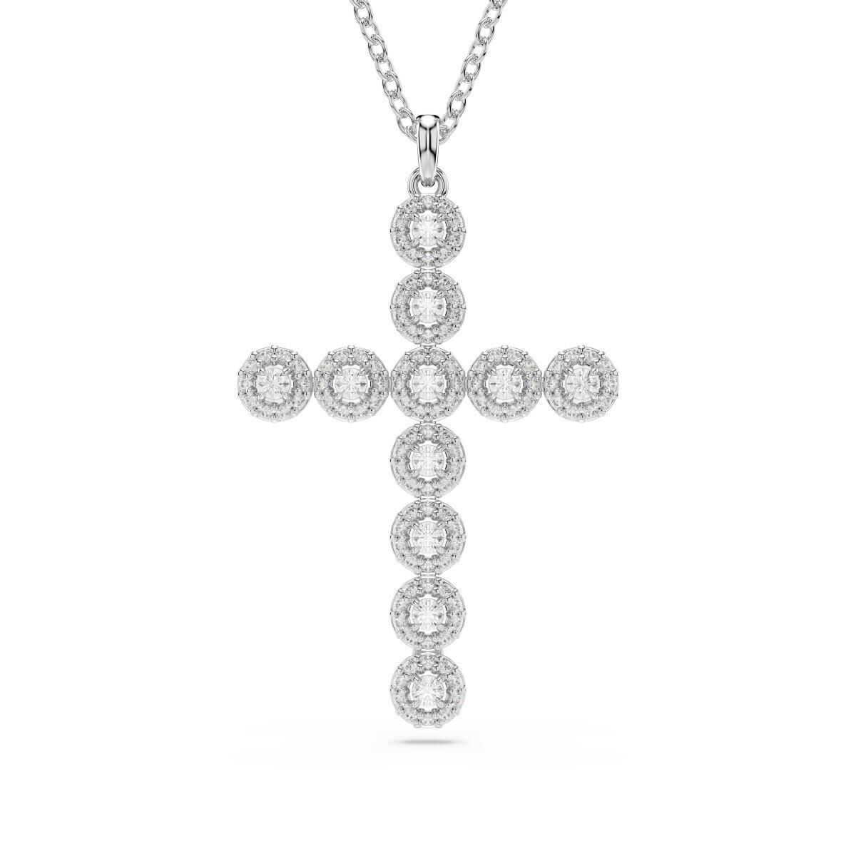 5675573 Swarovski Kolye insigne:Pend Cross_Angelic Whi/Rhs