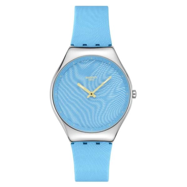 SYXS164 Swatch Iridescently Blue Bayan Kol Saati