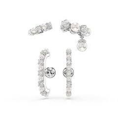 5691715 Swarovski Küpe Matrıx:Ec Set Pearl Whıte/Rhs 5691715
