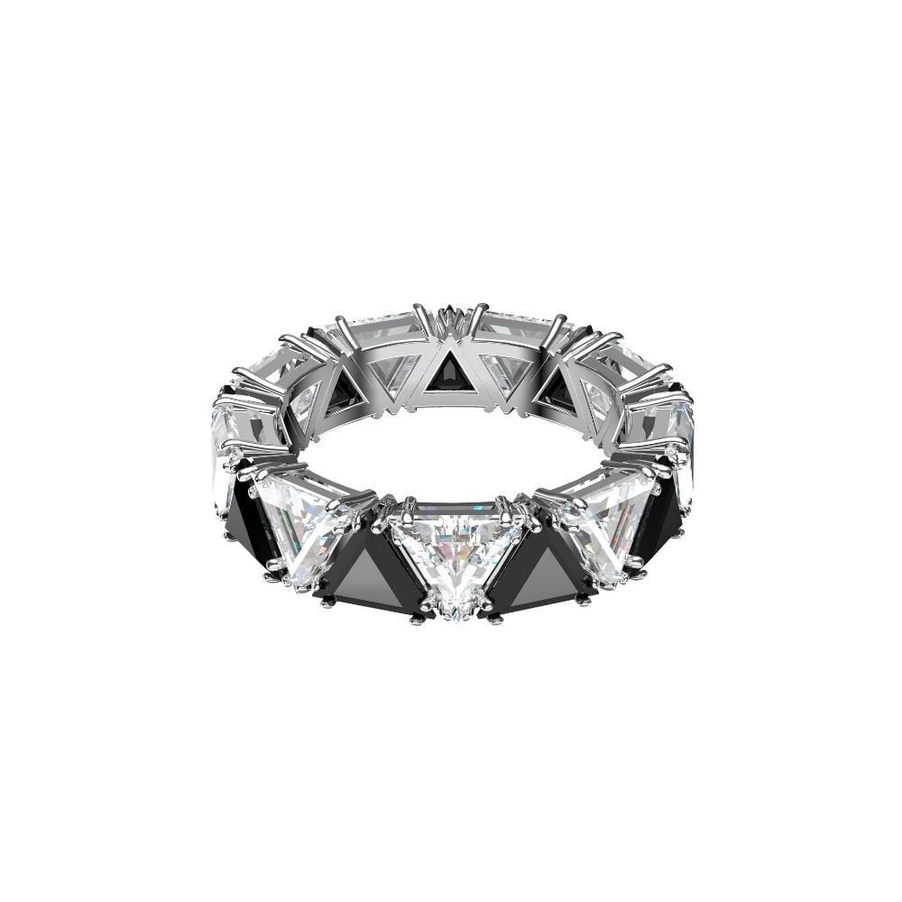5620676 Swarovski Yüzük Mıllenıa:Ortyx Band Ring Rhodium shiny Black White 60 5620676