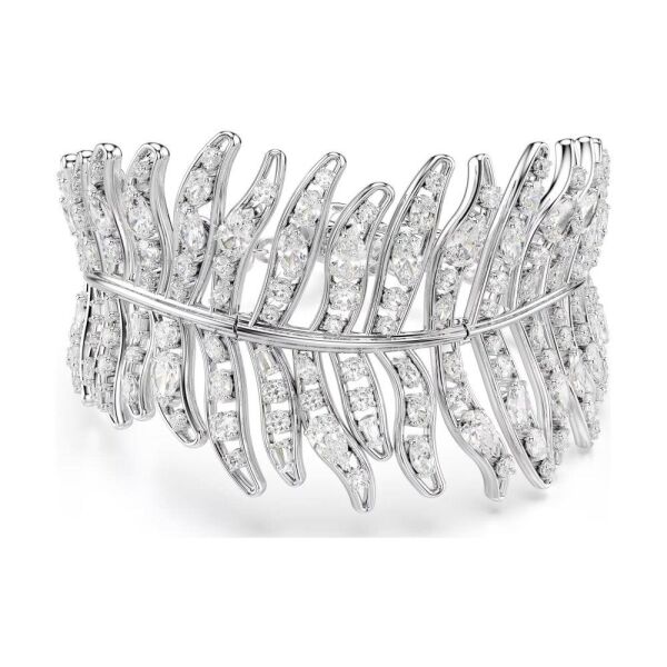 5749378 Swarovski Bilezik Vienna Bracelet Mixed Cuts Feather White Rhodium Plated