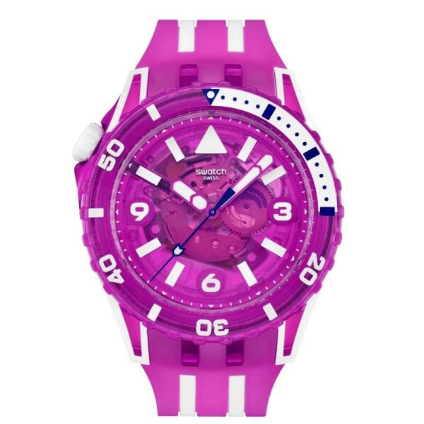 SSCU09P100 Swatch Scubaqua Flower Hat Erkek Kol Saati