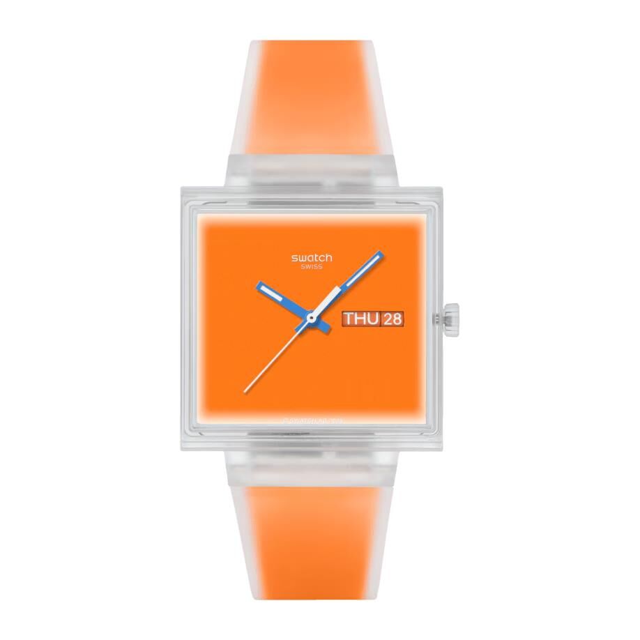 SO38K704 Swatch What If ...See Thru Orange? Unisex Kol Saati