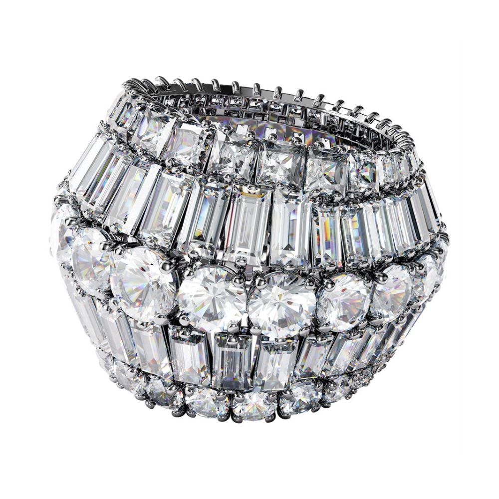 5610392 Swarovski Yüzük Hyperbola:Rıng L Rows Whıte/Rhs 58 5610392