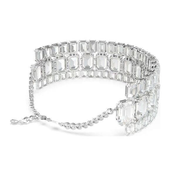 5696290 Swarovski Kolye Millenia choker, Octagon cut, White, Rhodium plated 5696290