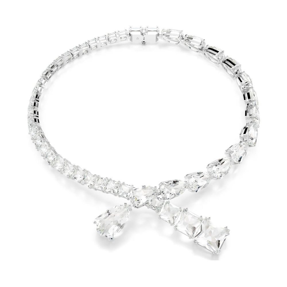 5692521 Swarovski Kolye Matrix necklace, Mixed cuts, White, Rhodium plated 5692521