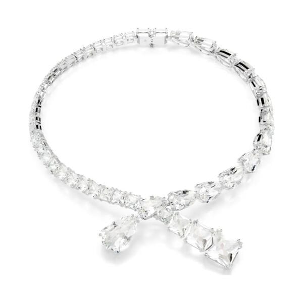 5692521 Swarovski Kolye Matrix necklace, Mixed cuts, White, Rhodium plated 5692521