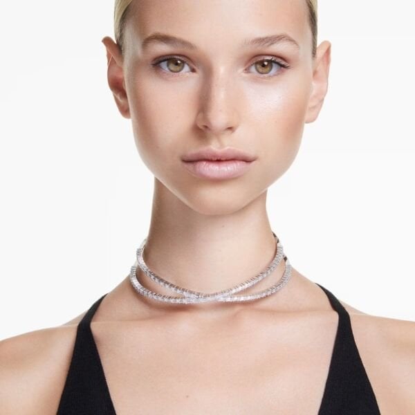 5679426 Swarovski Kolye Hyperbola choker, Infinity, White, Rhodium plated 5679426
