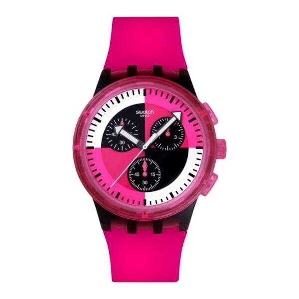 SUSB110 Swatch Fuchsia Lines Unisex Kol Saati