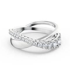 5572716 Swarovski Yüzük Twıst-Rıng Rows Czwh-Rhs 50 5572716