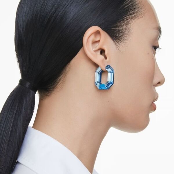 5696038 Swarovski Küpe Lucent:Pe Mn Hoop Blu/Alu 5696038