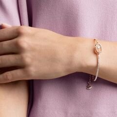 5472382 Swarovski Bilezik North:Bracelet Oval Pave Czwh/Ros M 5472382