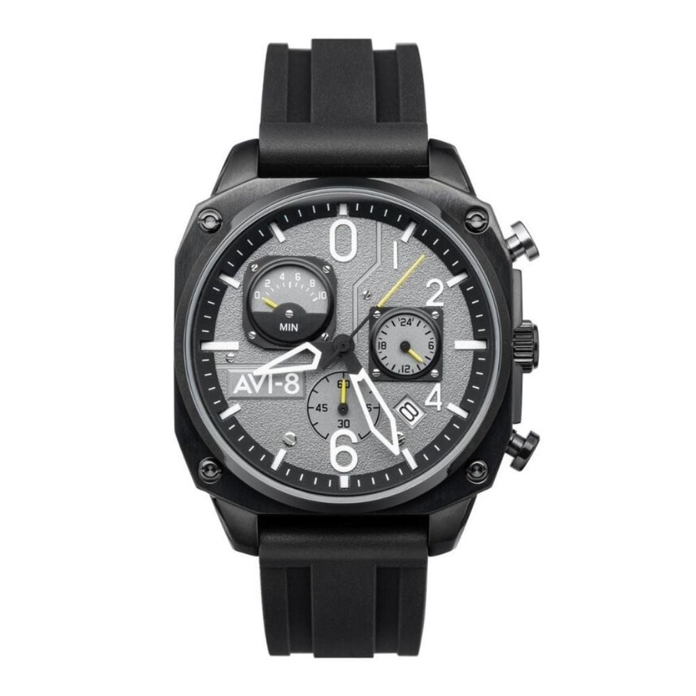 HAWKER HUNTER RETROGRADE AV-4052-R1 (Seiko VR3GA Mekanizmalı) Erkek Kol Saati