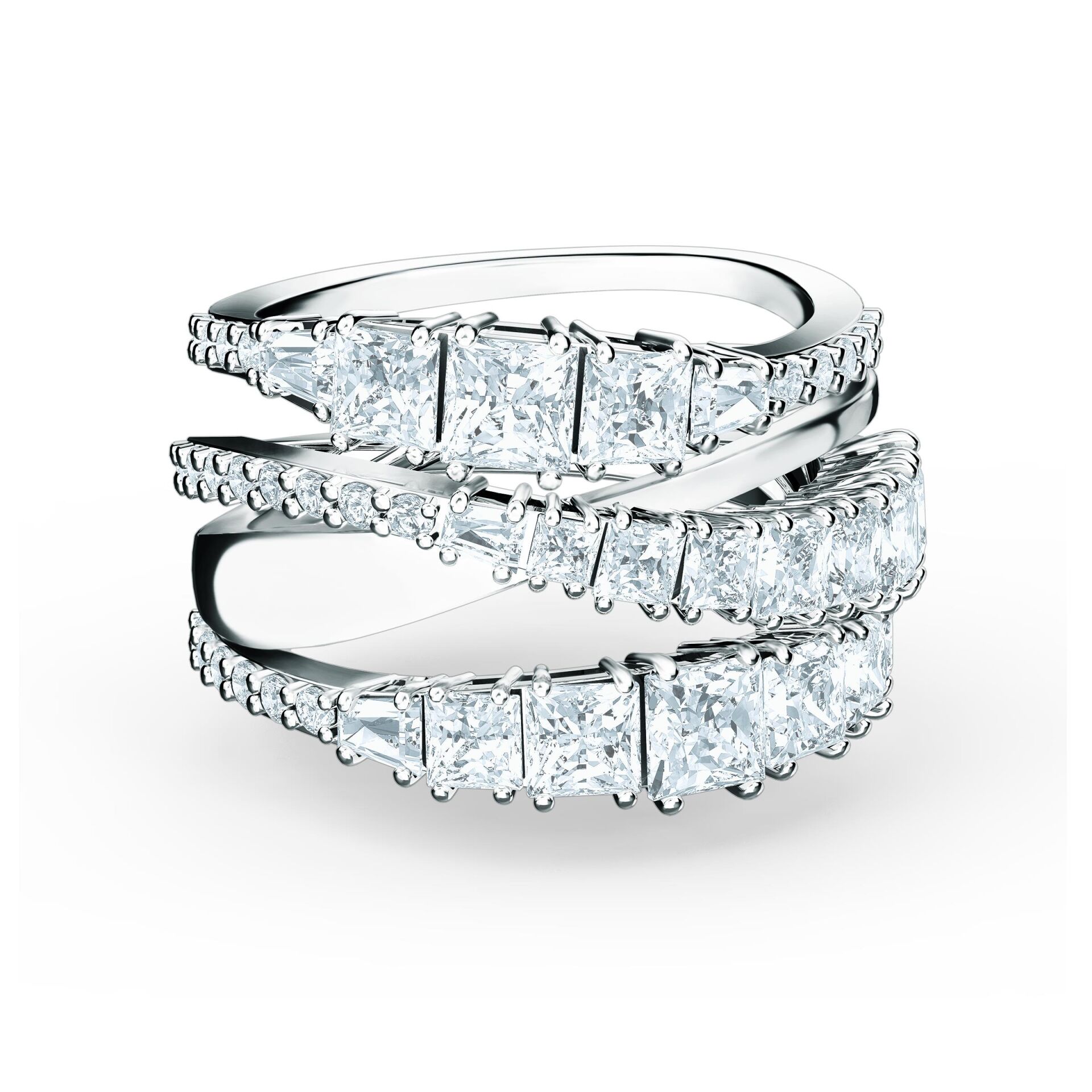 5580952 Swarovski Yüzük Hyperbola:Rıng Wrap Czwh/Rhs Full Pave 55