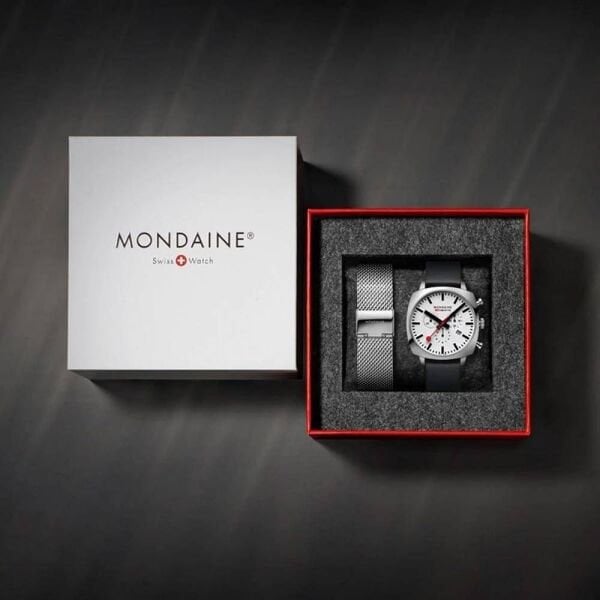 MSL.41410.LBV.SET Mondaine Cushion Chrono Kare Erkek Kol Saati