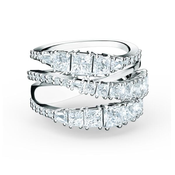 5584654 Swarovski Yüzük Hyperbola:Rıng Wrap Czwh/Rhs Full Pave 60
