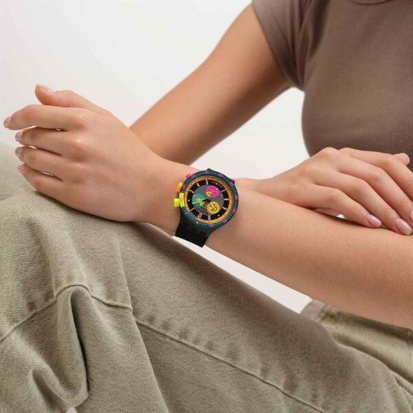 SB02B104 Swatch Neon Sepya Erkek Kol Saati