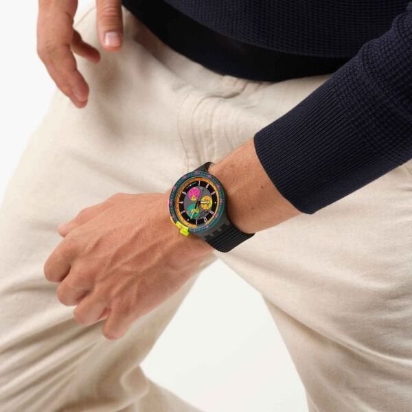 SB02B104 Swatch Neon Sepya Erkek Kol Saati