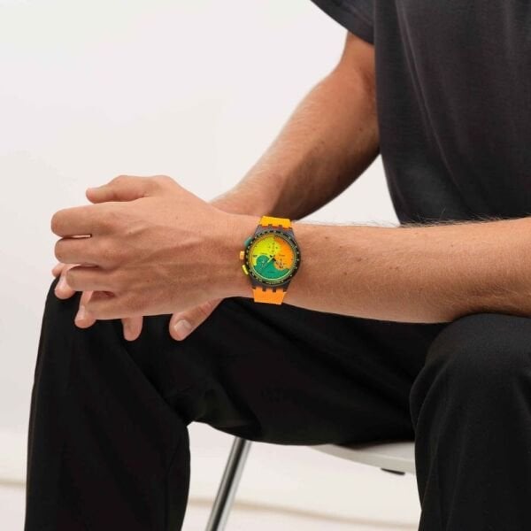 SUSB422 Swatch Neon Signal Flag Erkek Kol Saati