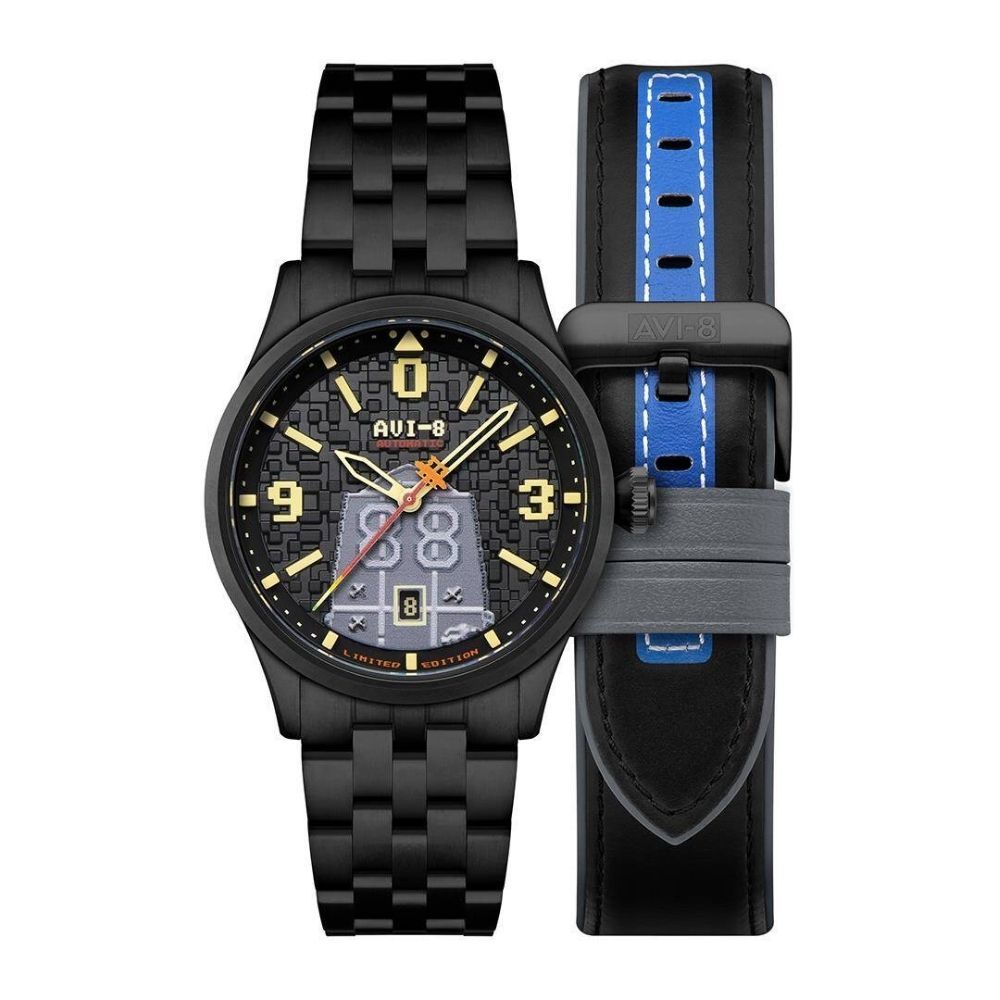 FLYBOY CAPCOM 1942 OTOMATIK PIXEL AV-4121-33 (Seiko NH35 Mekanizmalı) Erkek Kol Saati